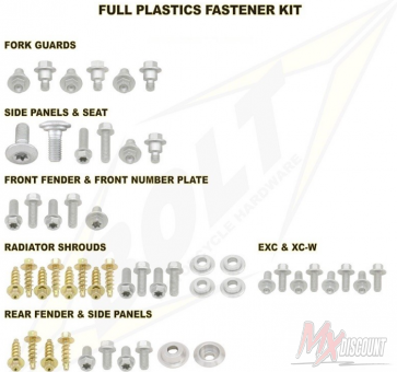 Bolt Full Plastic Bevestigings Kit ktm sx exc 03-15