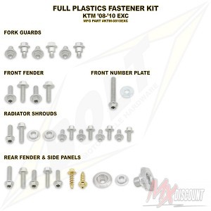 Bolt Full Plastic Bevestigings Kit ktm exc 08-10