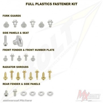 Bolt Full Plastic Bevestigings Kit ktm husq gas sx tc 85 18-23