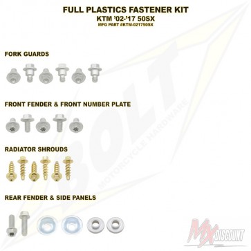 Bolt Full Plastic Bevestigings Kit ktm husq sx tc 50 02-23