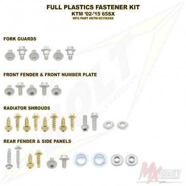 Bolt Full Plastic Bevestigings Kit ktm sx 65 02-15