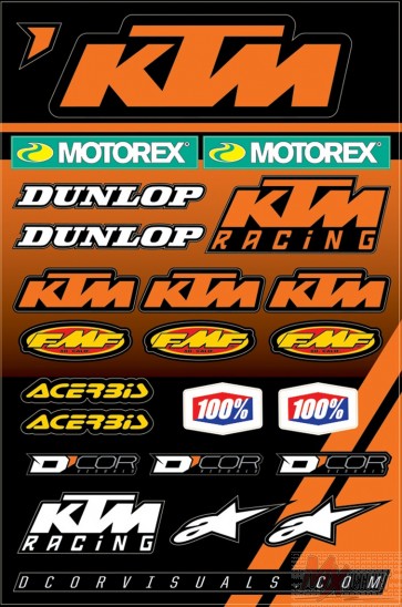 Dcor stickervel vinyl ktm racing