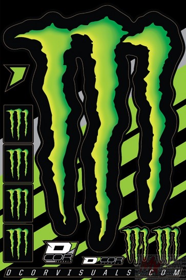 Dcor stickervel vinyl monster energy claw