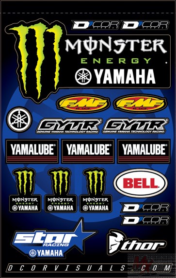 Dcor stickervel vinyl star racing yamaha monster energy