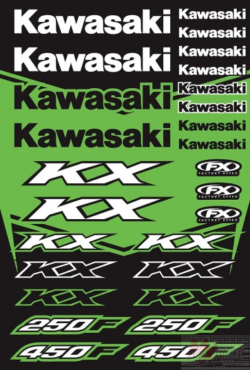 Factory effex stickervel kawasaki kx kxf