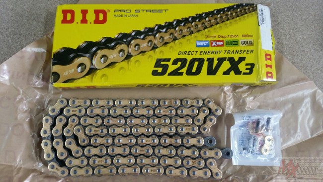 draadloos pin te binden DID 520 VX3 X-Ring Gold Ketting 118 Schakels | MX-Discount.nl