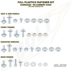 Bolt Full Plastic Bevestigings Kit kawasaki kx 65 00-24