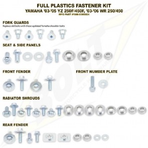 Bolt Full Plastic Bevestigings Kit yzf 250 450 03-05 yz 125 250 02-23