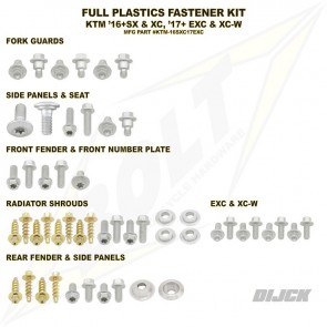 Bolt Full Plastic Bevestigings Kit sx sxf 16-18 sx250 17-18 exc excf 17-19