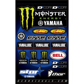 Dcor stickervel vinyl star racing yamaha monster energy