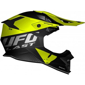 Ufo intrepid crosshelm neon geel/grijs